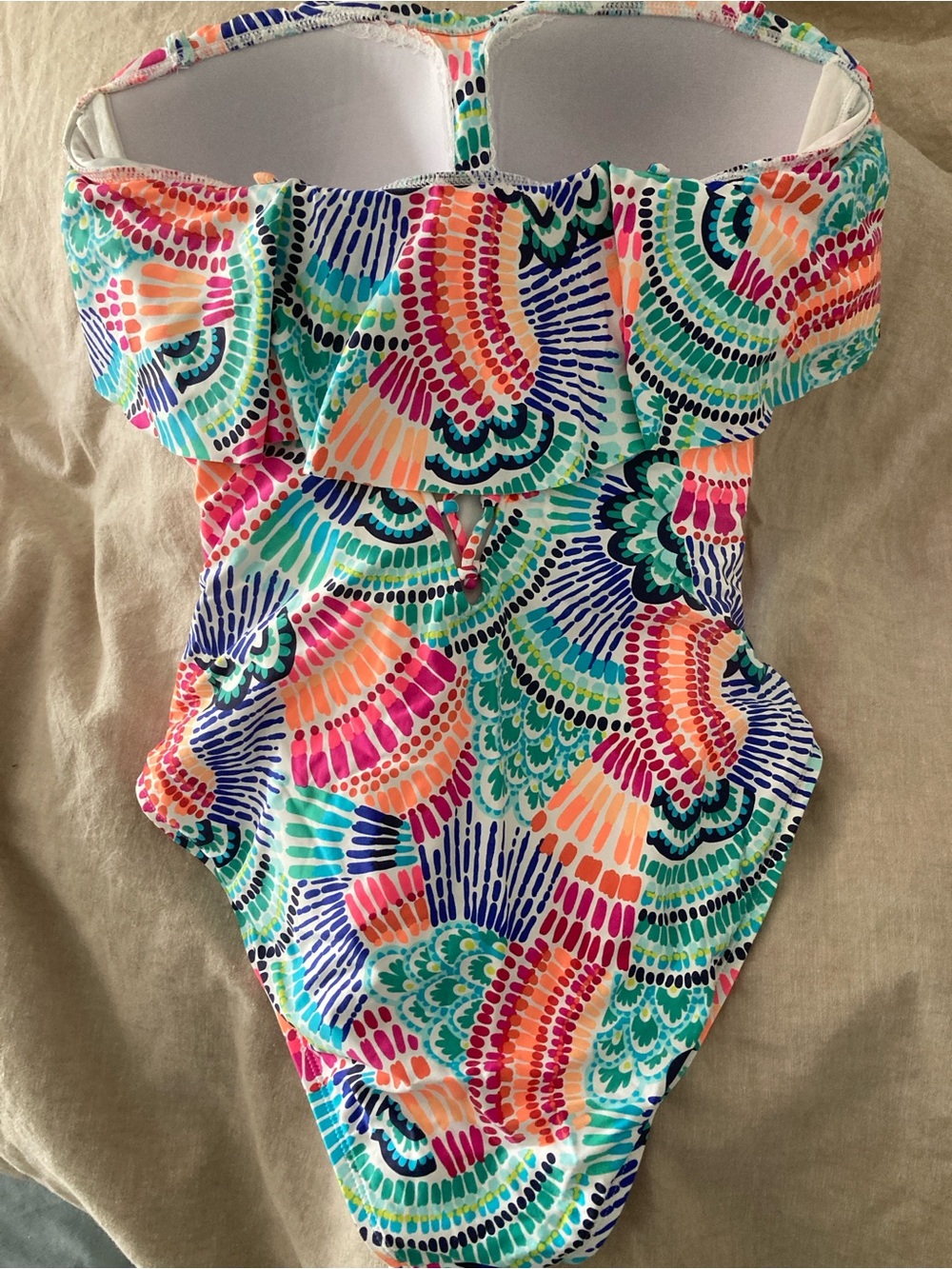 La Blanca Waves of Color bandeau one piece swimsuit - Picture 4 of 6